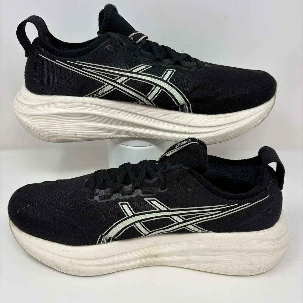 ASICS GEL-Nimbus 27 Men's Size 11.5 Extra Wide Black Running Shoes (1011B957)
